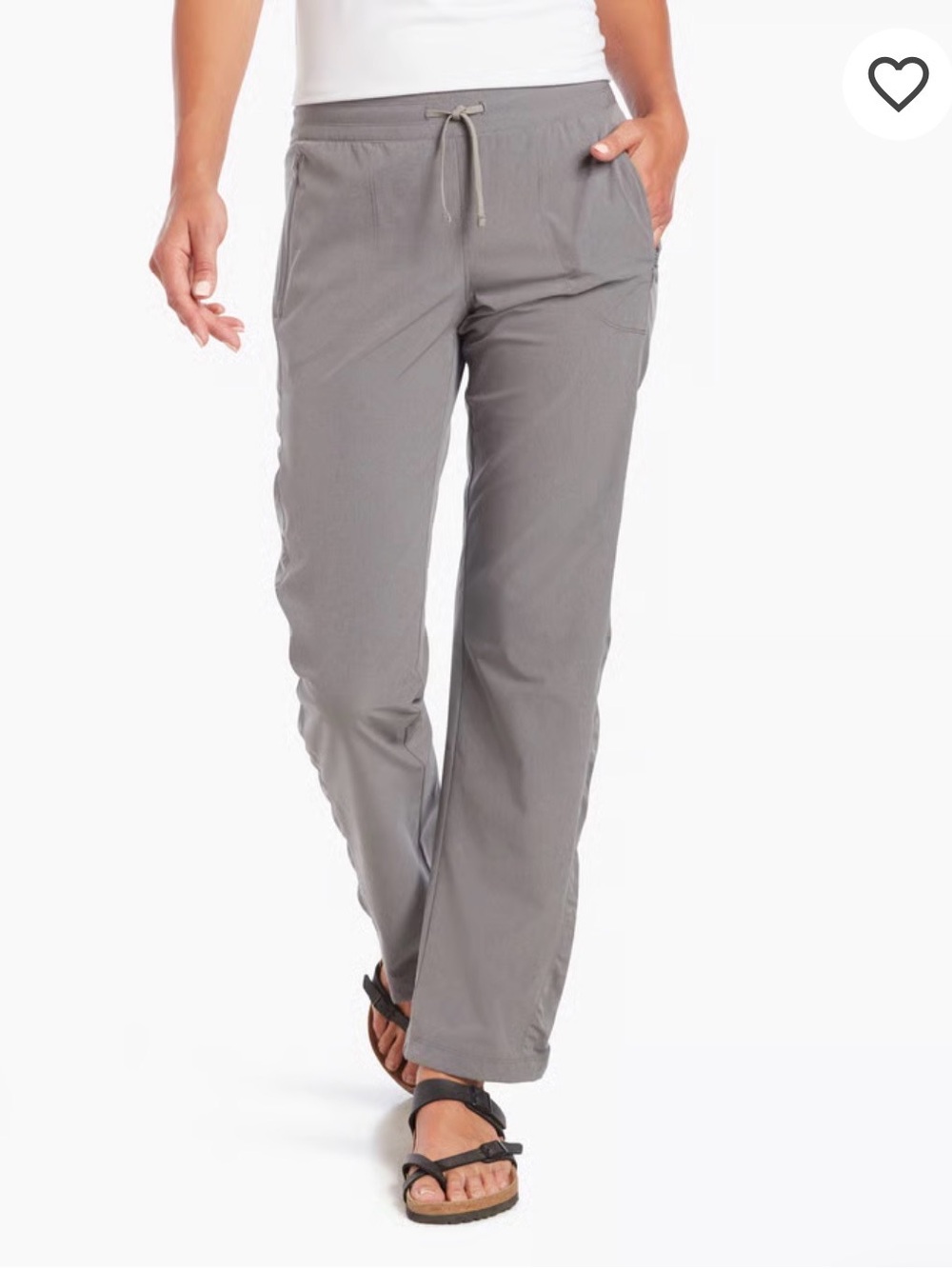 KUHL Freeflex Move Pants Gray Large Short Gorpcore Performance Hiking Trail